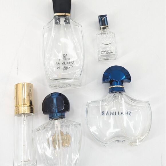 Guerlain Shalimar Paris Vintage Perfume Cologne Bottle Vanity Decor Set of 5 - Picture 4 of 7